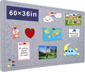 Large Bulletin Board 60 x 36 in Felt Pin Board - Foldable Wall Display