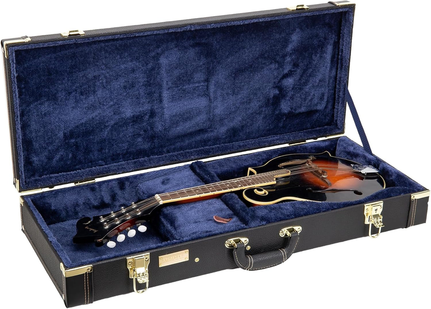 Crossrock Rectangular Wooden Case for F-Style Mandolin - Black