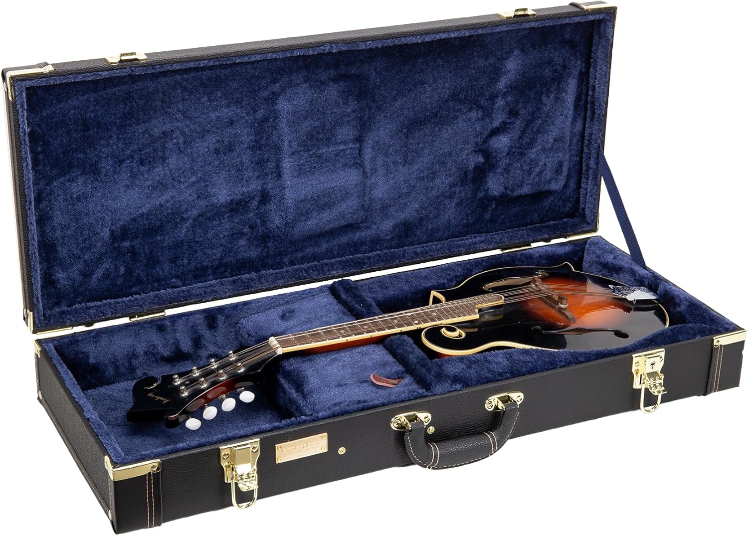 Crossrock Rectangular Wooden Case for F-Style Mandolin - Black