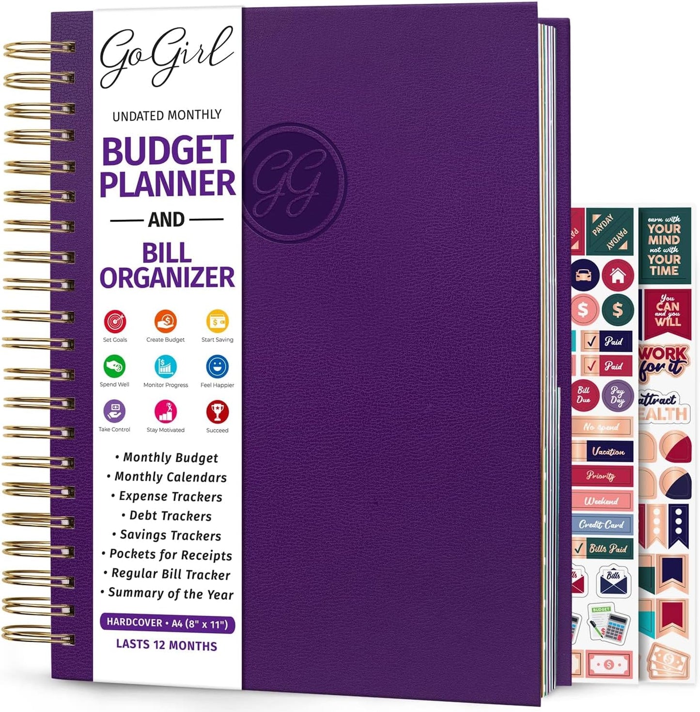 GoGirl Budget Planner & Monthly Bill Organizer for Finances