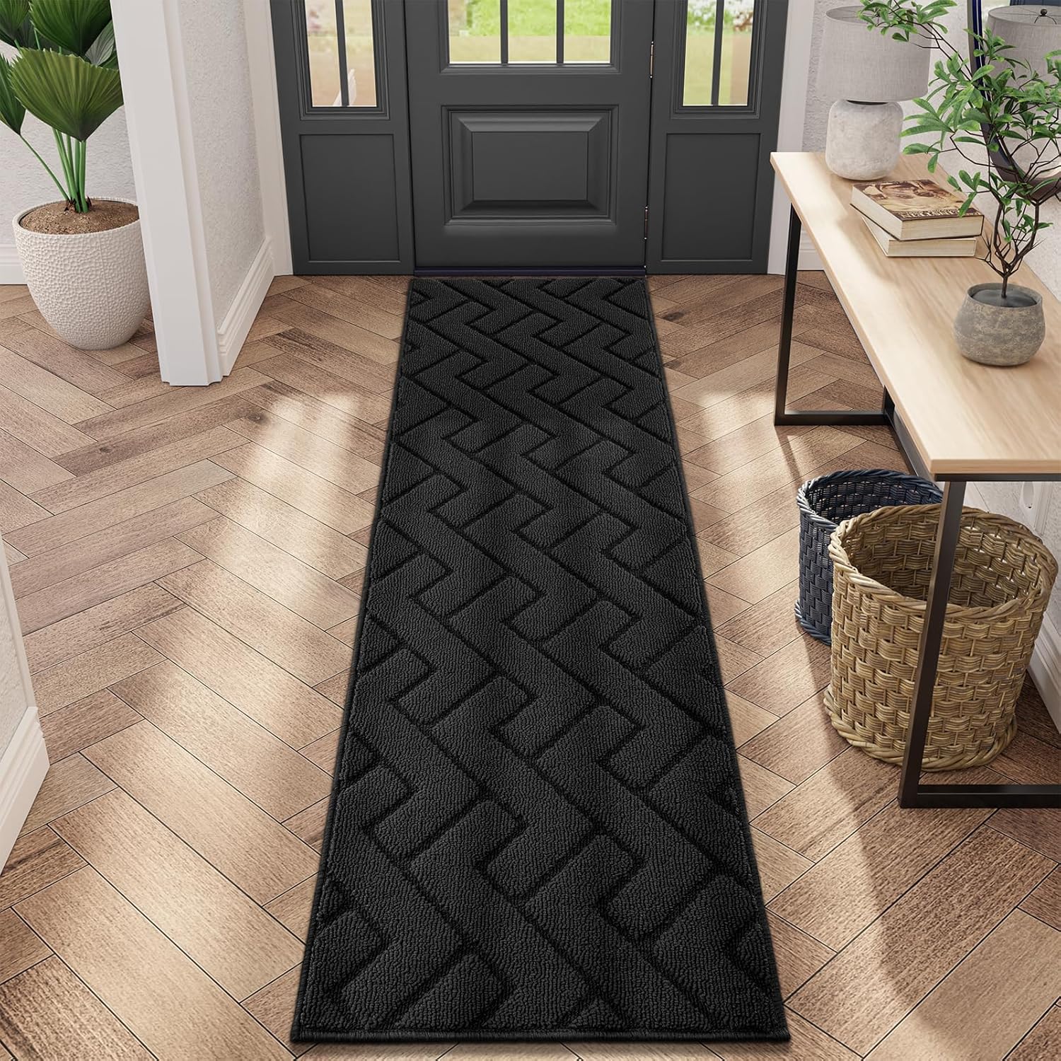 Durable Indoor Doormat with Non-Slip Rubber Backing for Entryway