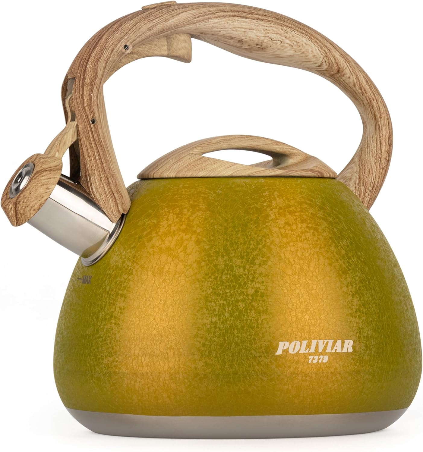 POLIVIAR 2.7 Quart Stovetop Tea Kettle with Whistle Feature