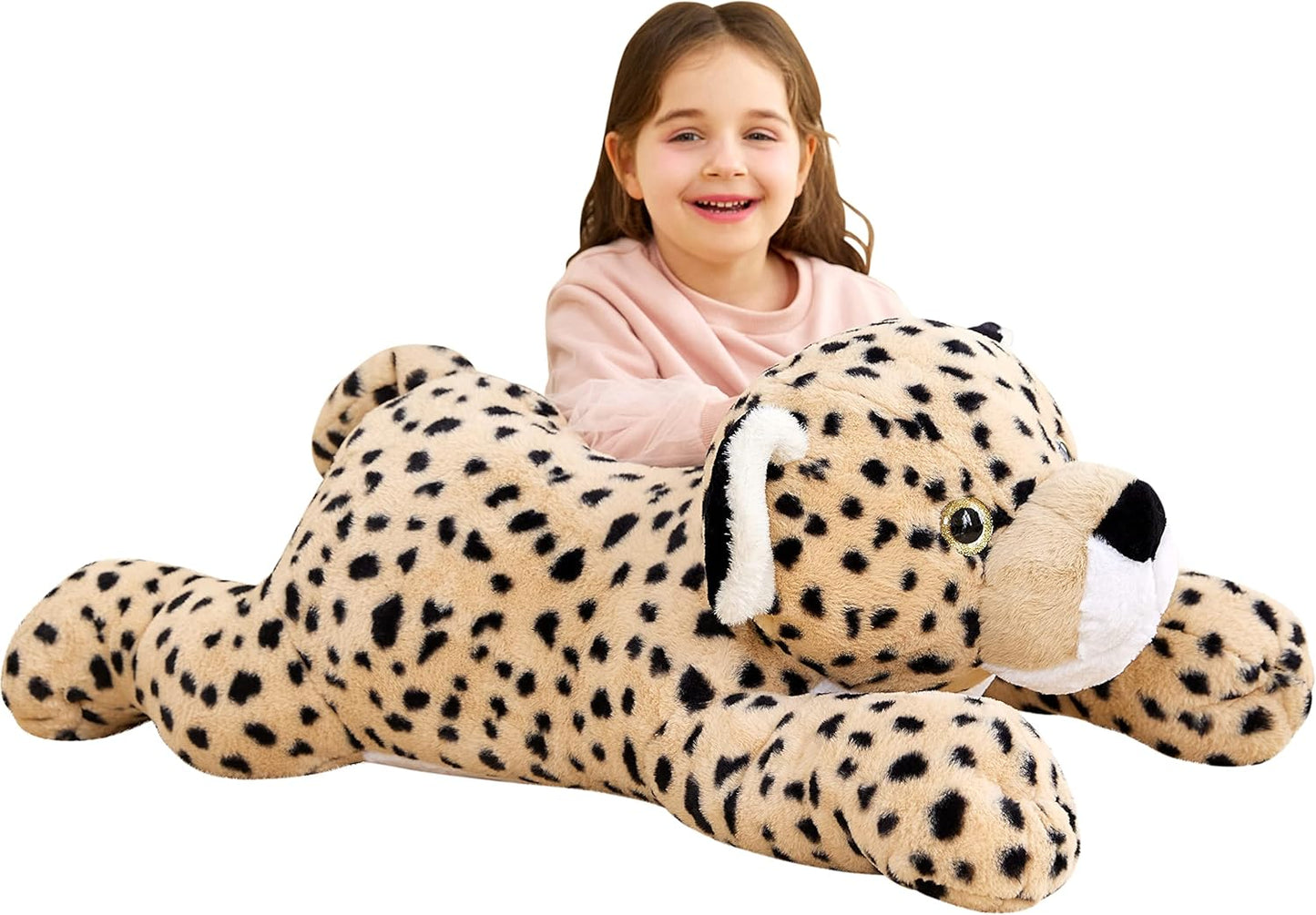 IKASA Giant Cheetah Stuffed Animal Plush Toy for Kids Gifts