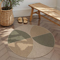 Lahome Modern Rainbow Round Entryway Rug for Indoor Outdoor Use