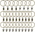 Rustproof Vintage Curtain Rings - 1.5 Interior Diameter, Set of 28