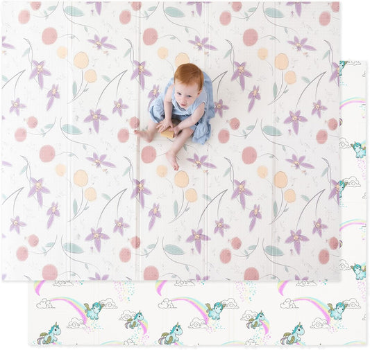 JumpOff Jo Baby Play Mat - Large Folding Foam Play Mat for Infants