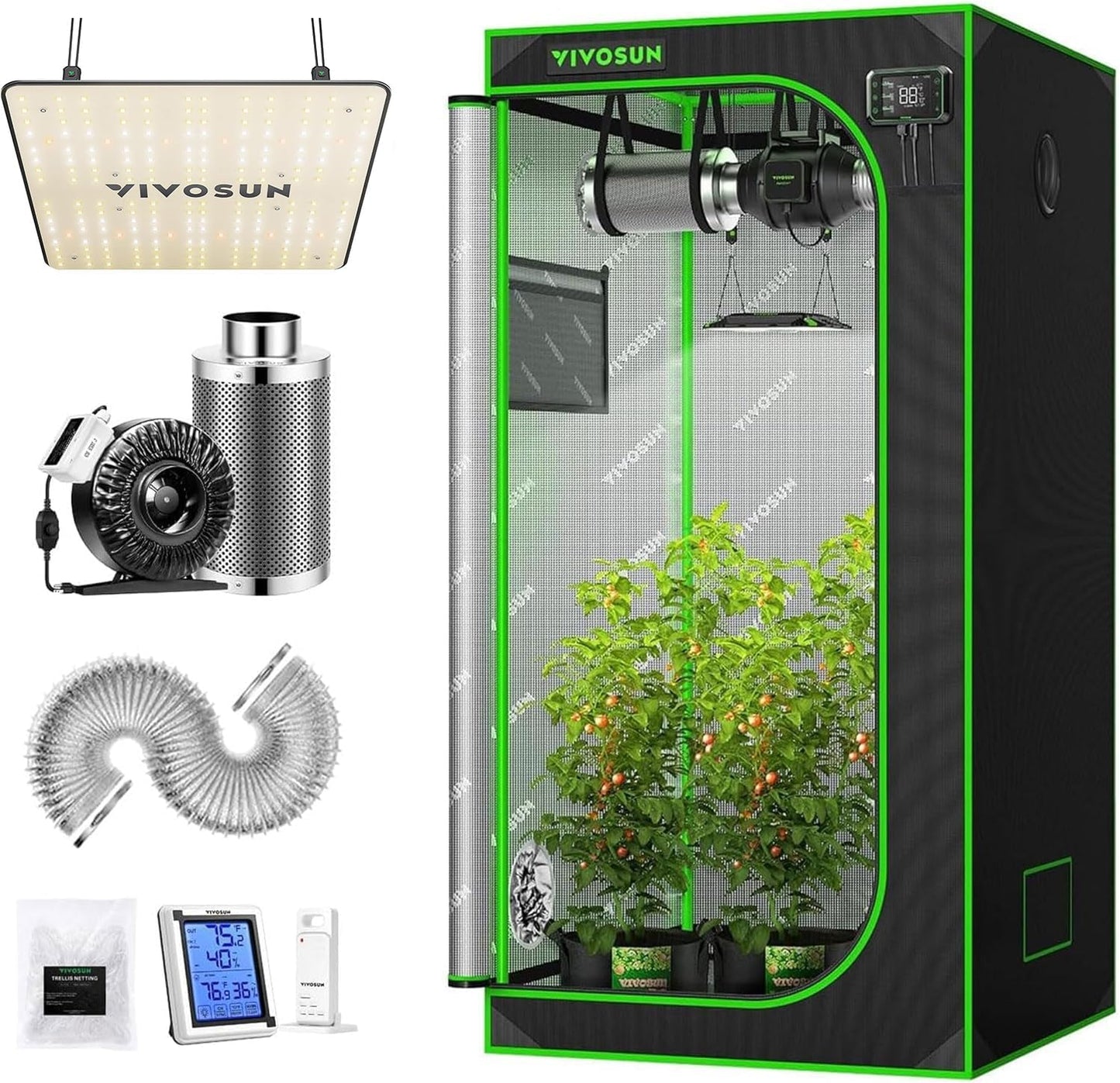 VIVOSUN Grow Tent Kit: Maximize Growth with VS1000 LED