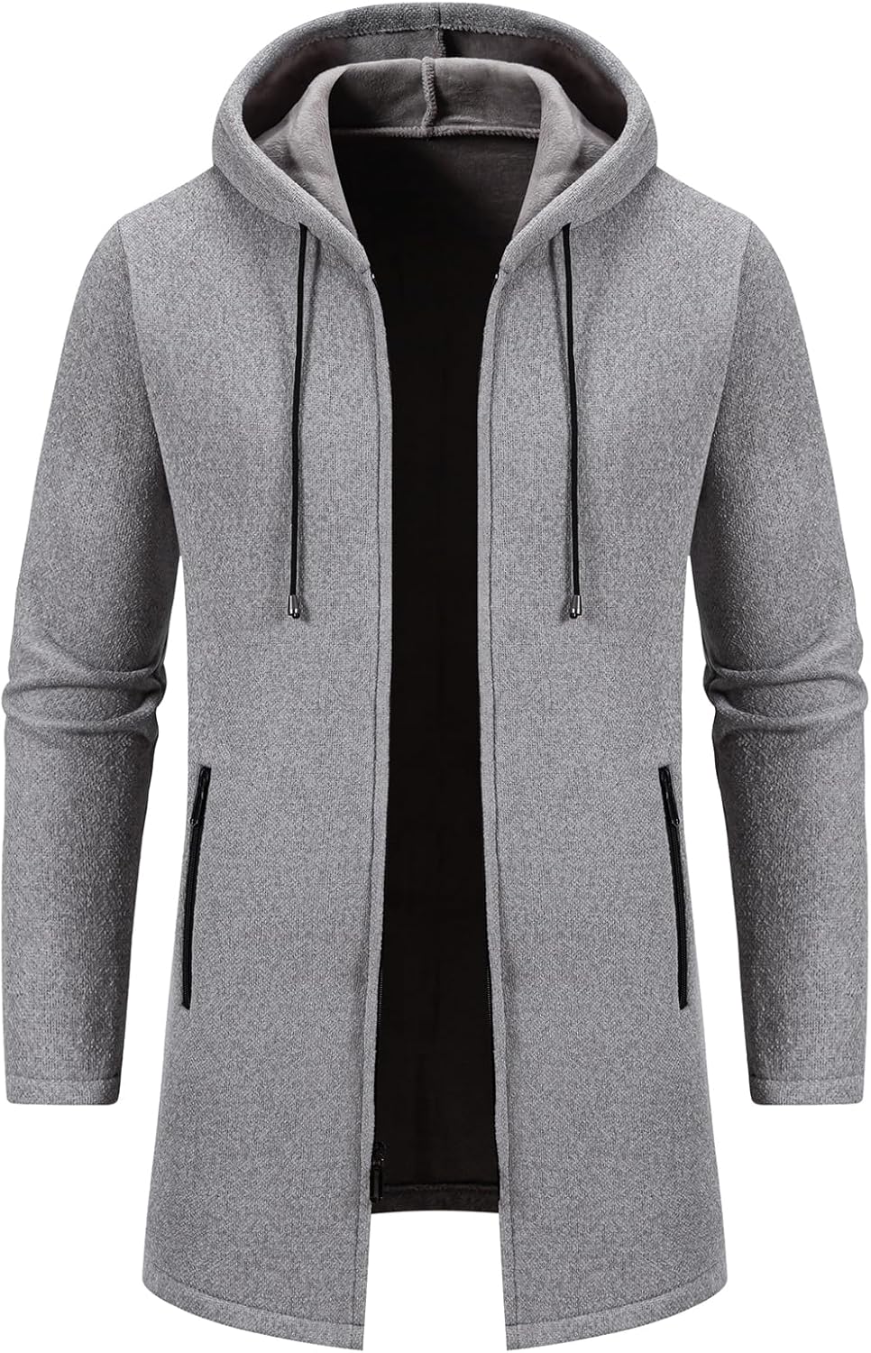 Mylldey Men's Long Cardigan Hoodies for Comfort and Style