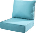 6 Thick Outdoor Cushions for Deep Seat Patio Chairs - Teal