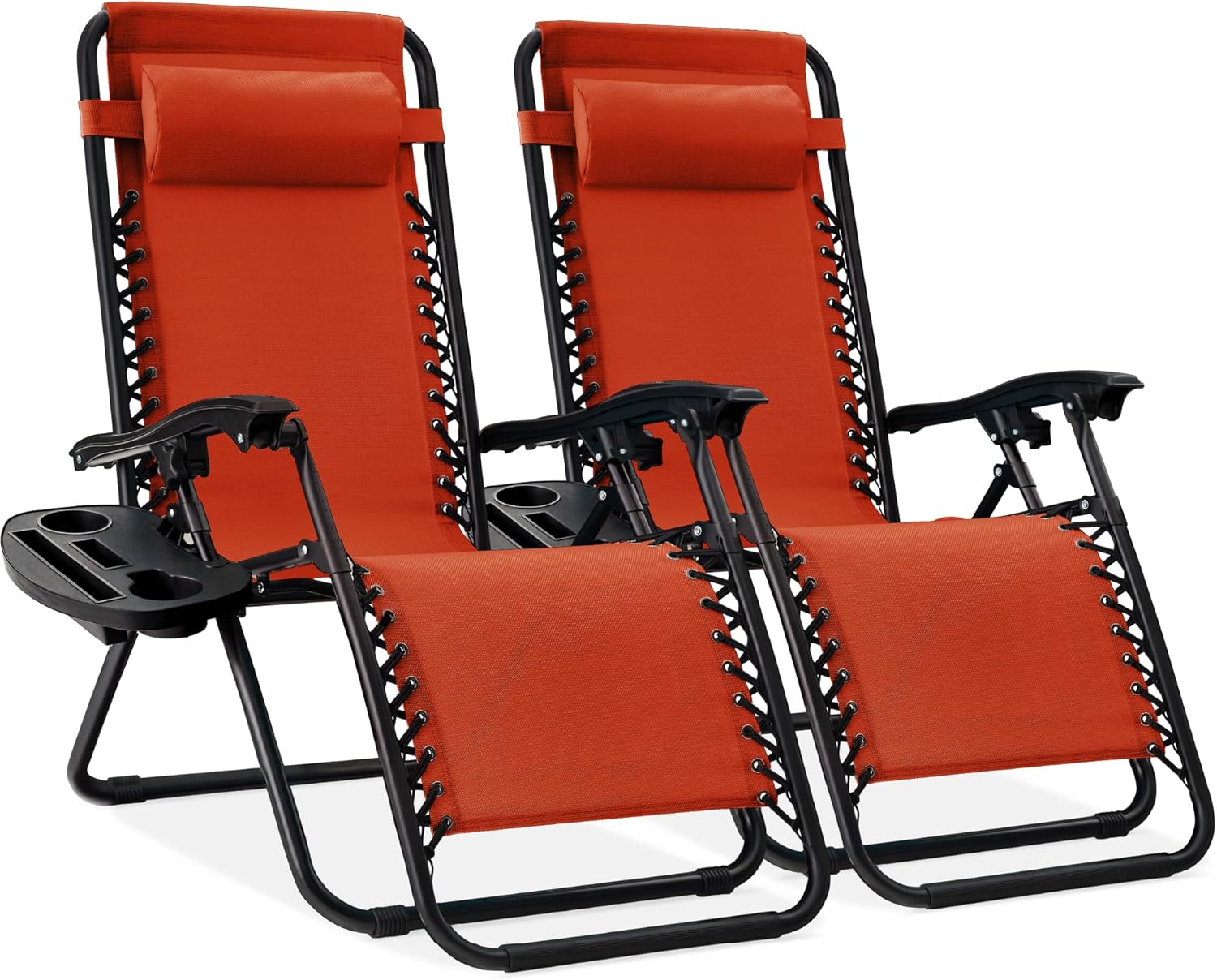 Adjustable Steel Mesh Zero Gravity Lounge Chairs with Pillows