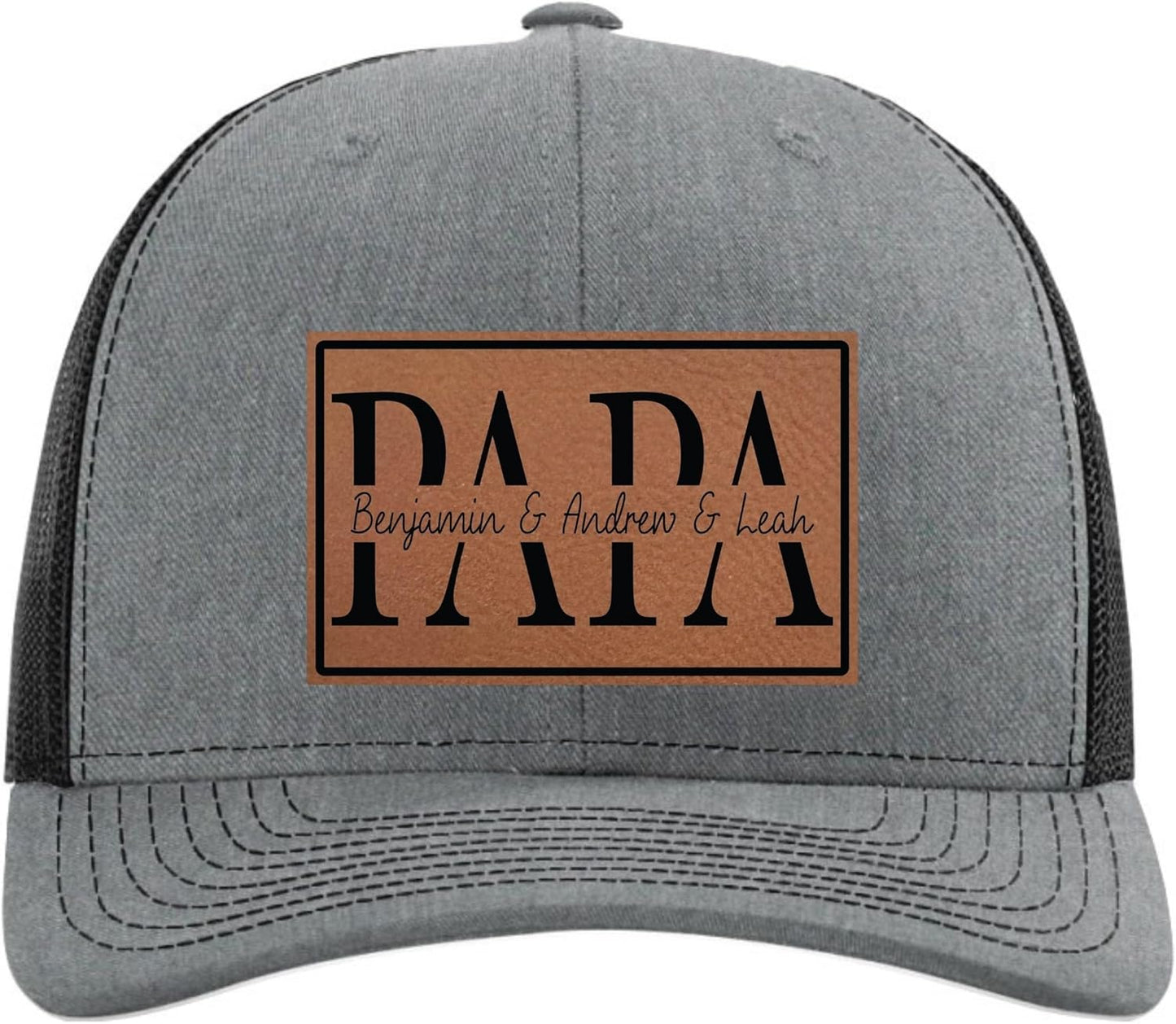 Personalized Fathers Day Hats Customized for Grandpa from Grandkids