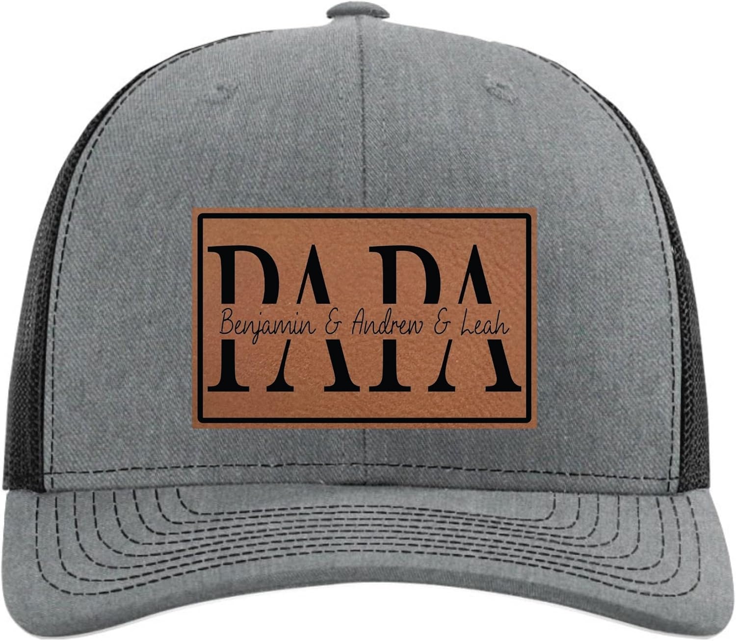 Personalized Fathers Day Hats Customized for Grandpa from Grandkids
