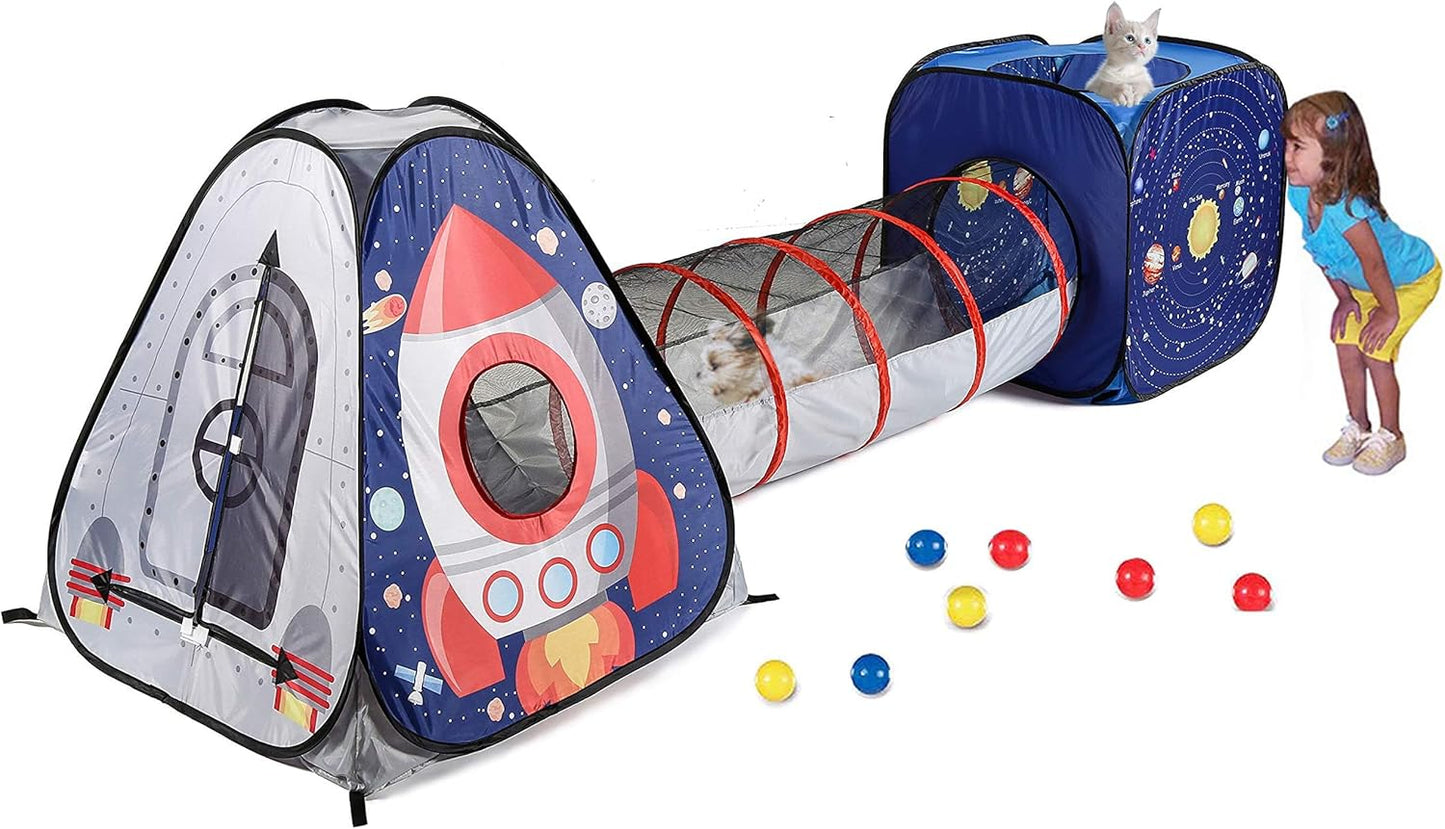 Space-themed 3pc Play Tent Set for Kids!