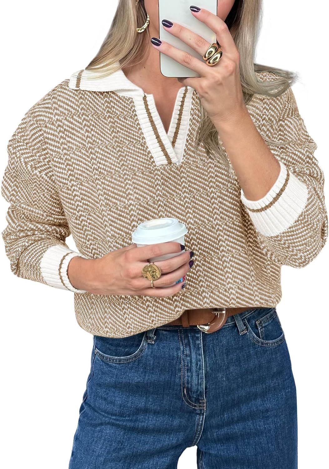 Saodimallsu Womens Fall Sweaters Tops for Cozy Style