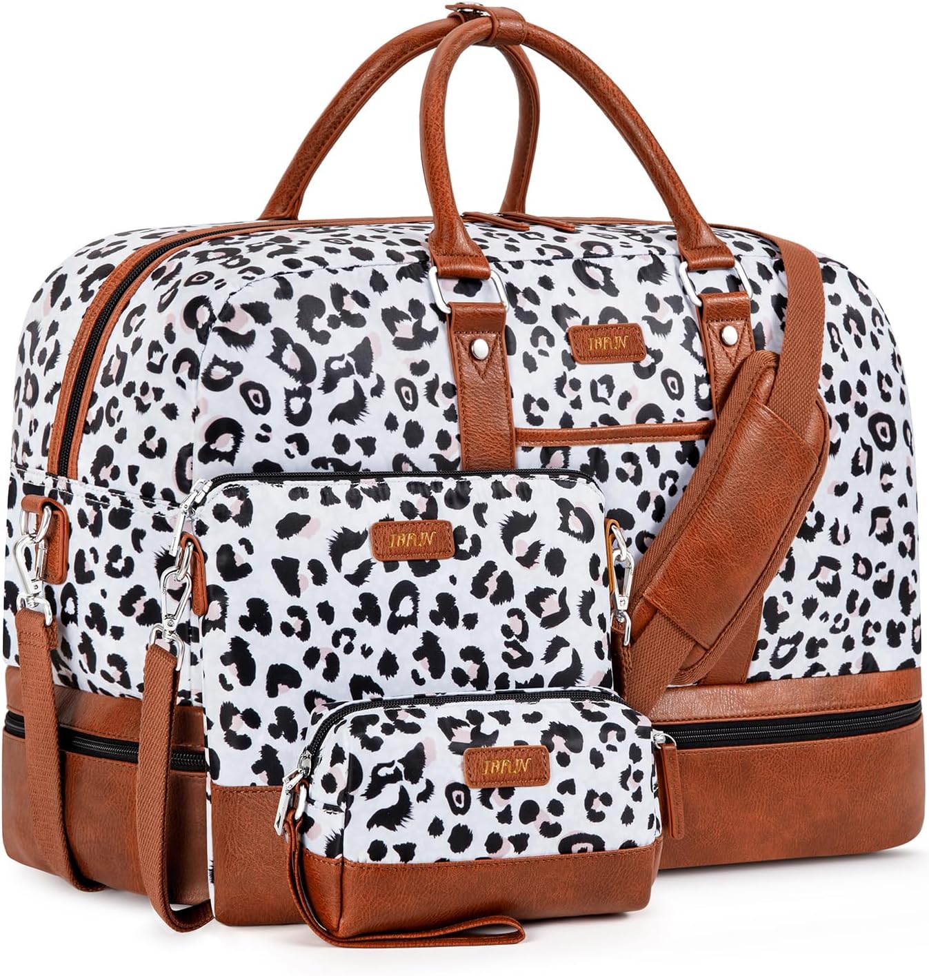IBFUN Weekender Bags for Women: 3PCS Travel Duffle Set