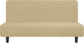 Easy-Going Stretch Futon Slipcover Large Beige - Soft Jacquard Fit