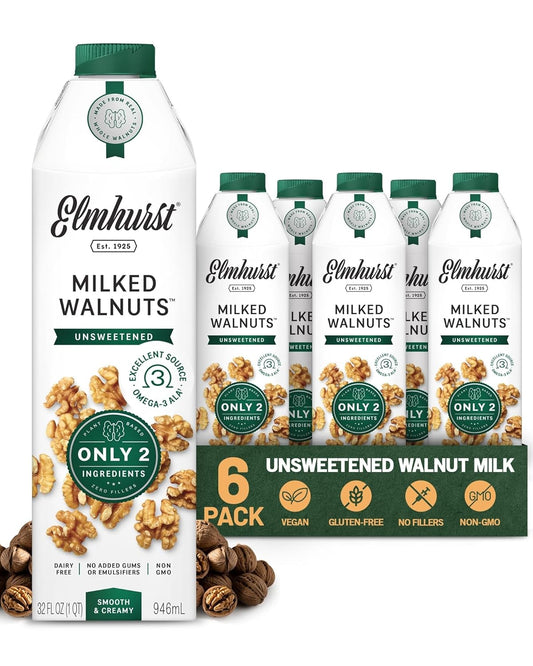 Unsweetened Walnut Milk by Elmhurst - Dairy-Free & Vegan