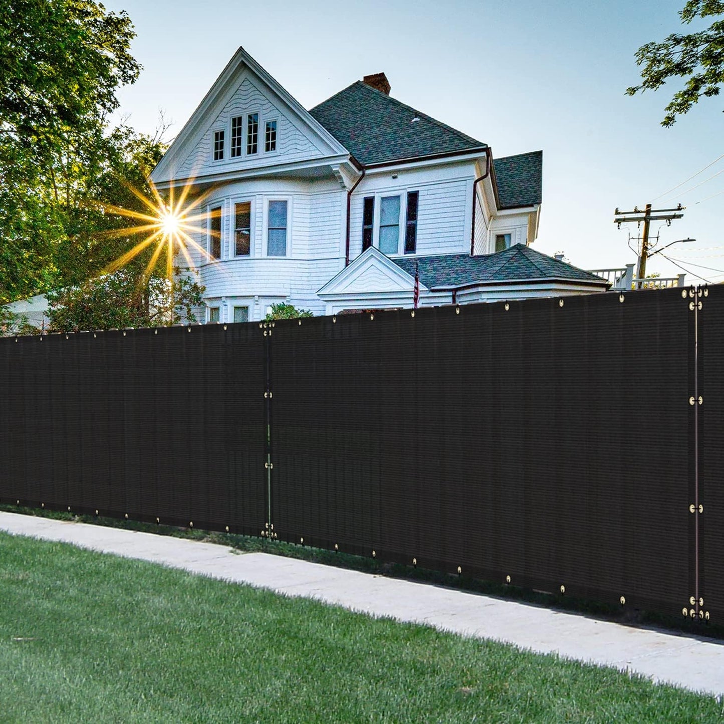 FLORALEAF Custom Privacy Screen - 90% Blockage, Heavy Duty 5'x40'