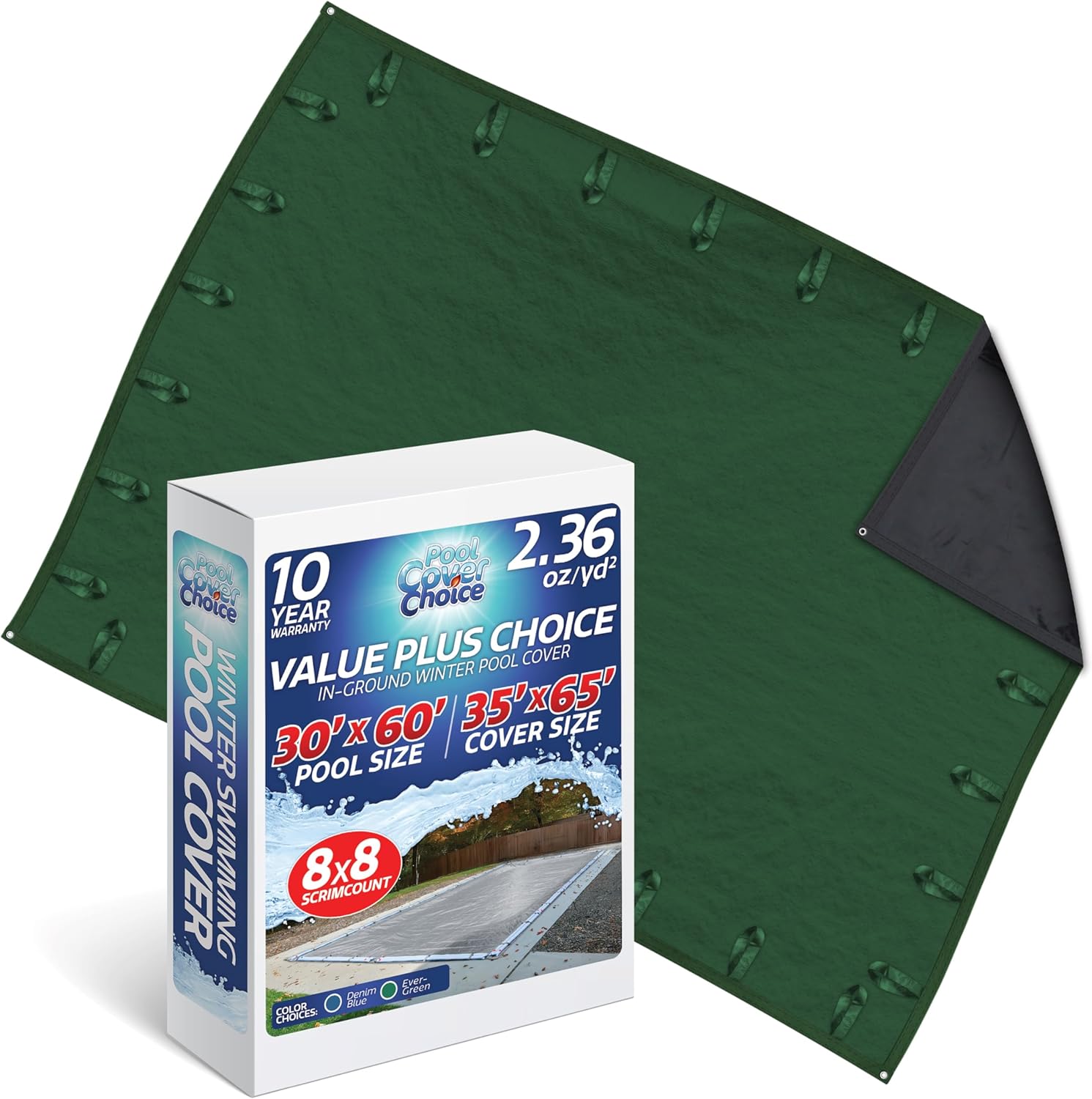 Winter Swimming Pool Cover for 30 ft x 60 ft Inground Pools