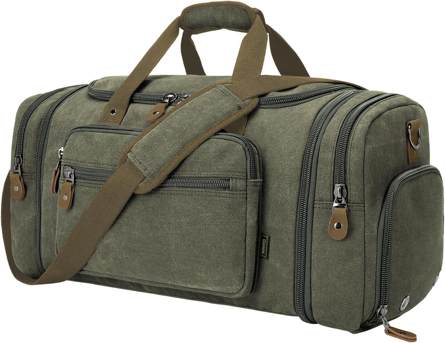 Gonex Canvas Duffle Bag 60L for Travel and Weekend Getaways