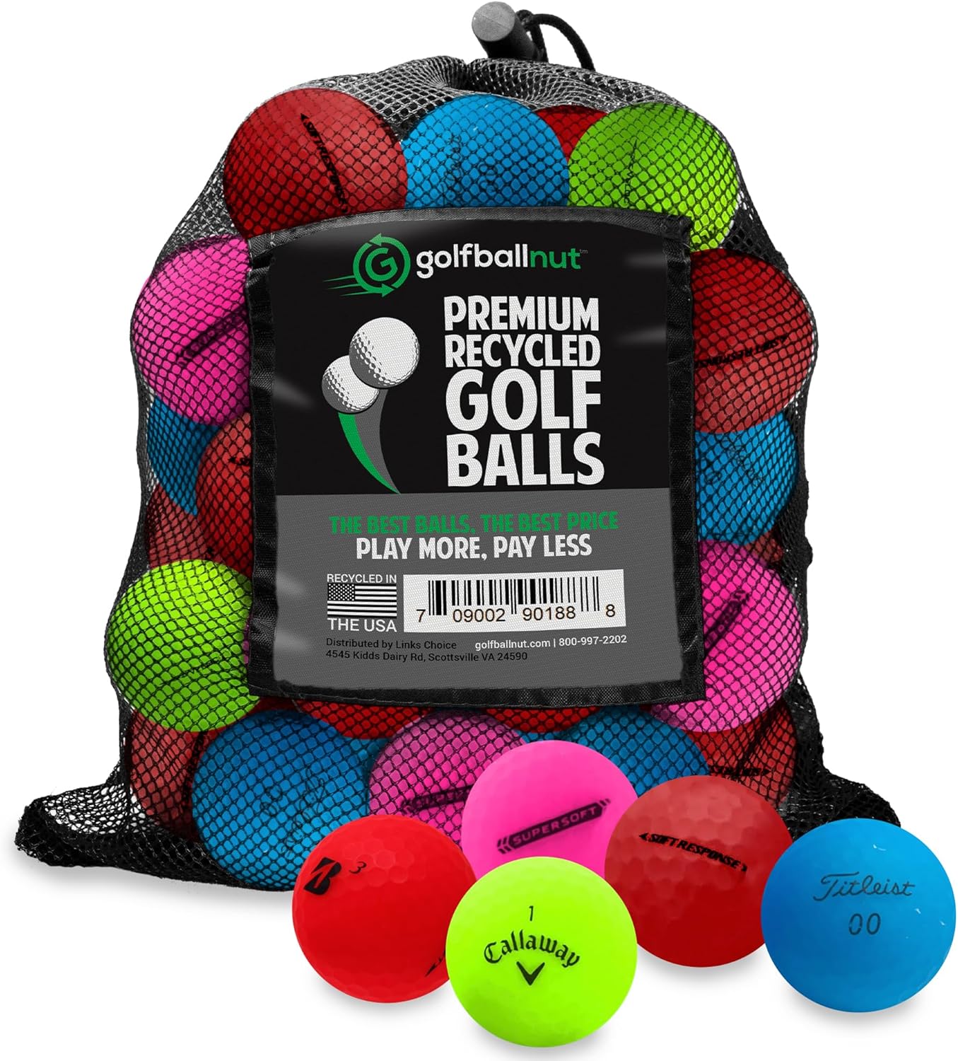 48 Used Golf Balls in Matte Colors for Practice & Play