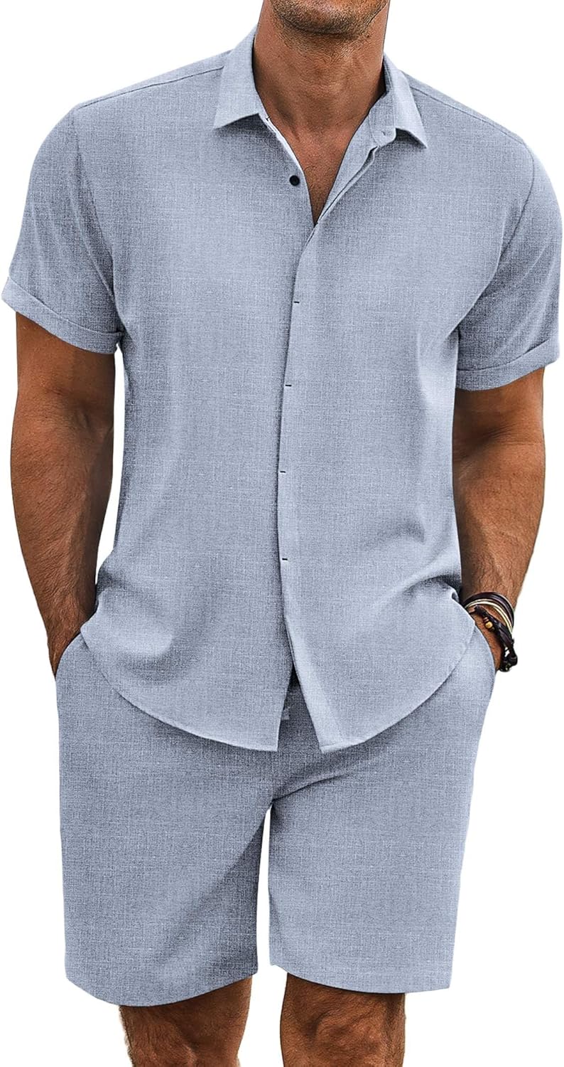 COOFANDY Men's Summer Beach Outfits for Relaxed Vacation Style