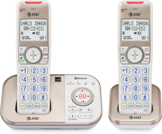 AT&T 2-Handset DECT 6.0 Bluetooth Cordless Phone with Features