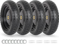 13 in Flat-free Solid Tire and Wheel Replacement - Durable 4-pack