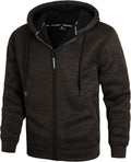 Men's Sherpa Lined Zip Up Hoodie Heavyweight Winter Sweatshirt