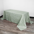 90 x 156 in Crinkle Taffeta Tablecloth - Sage for 8 ft Tables