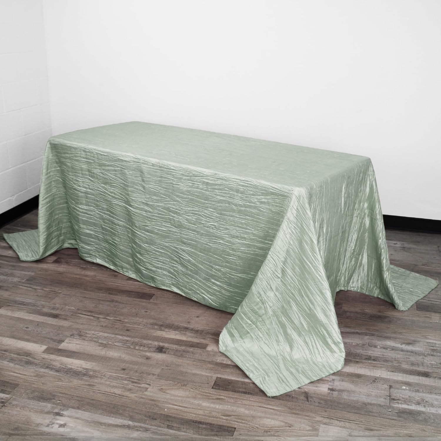 Elegant 90 x 156 inch Crinkle Taffeta Tablecloth for Events