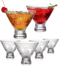 Kingrol Stemless Martini Glasses - Elegant Glassware Set