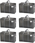 VENO 6 Pack Moving Bags - Heavy Duty Extra Large Totes for Moving
