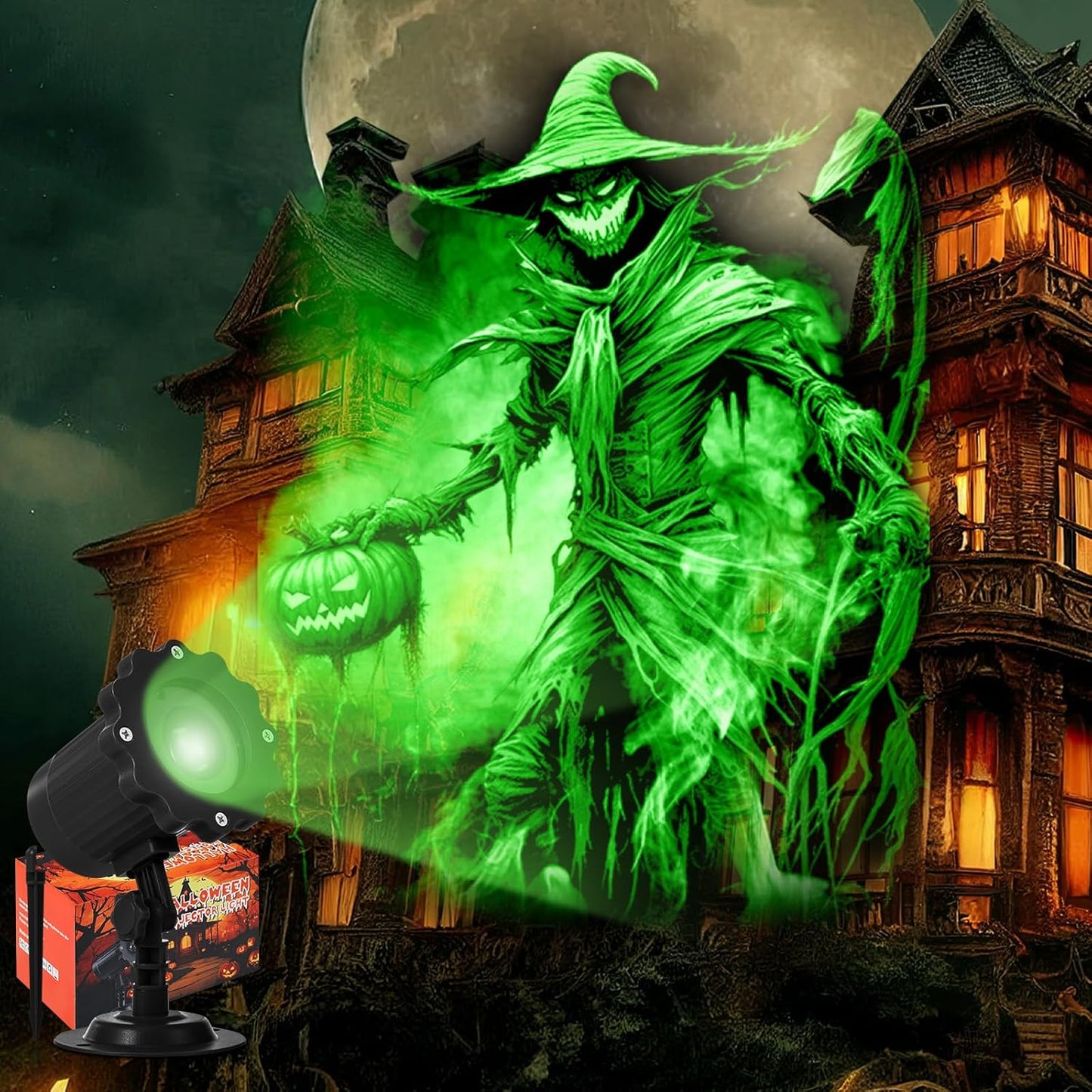 Dynamic Halloween Projector Lights for Spooky Outdoor Decor
