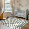 jinchan 5x7 Checkered Area Rug for Kids Room - Machine Washable Soft