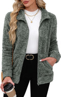 Soft Lightweight Fleece Jacket for Women with Zippered Closure