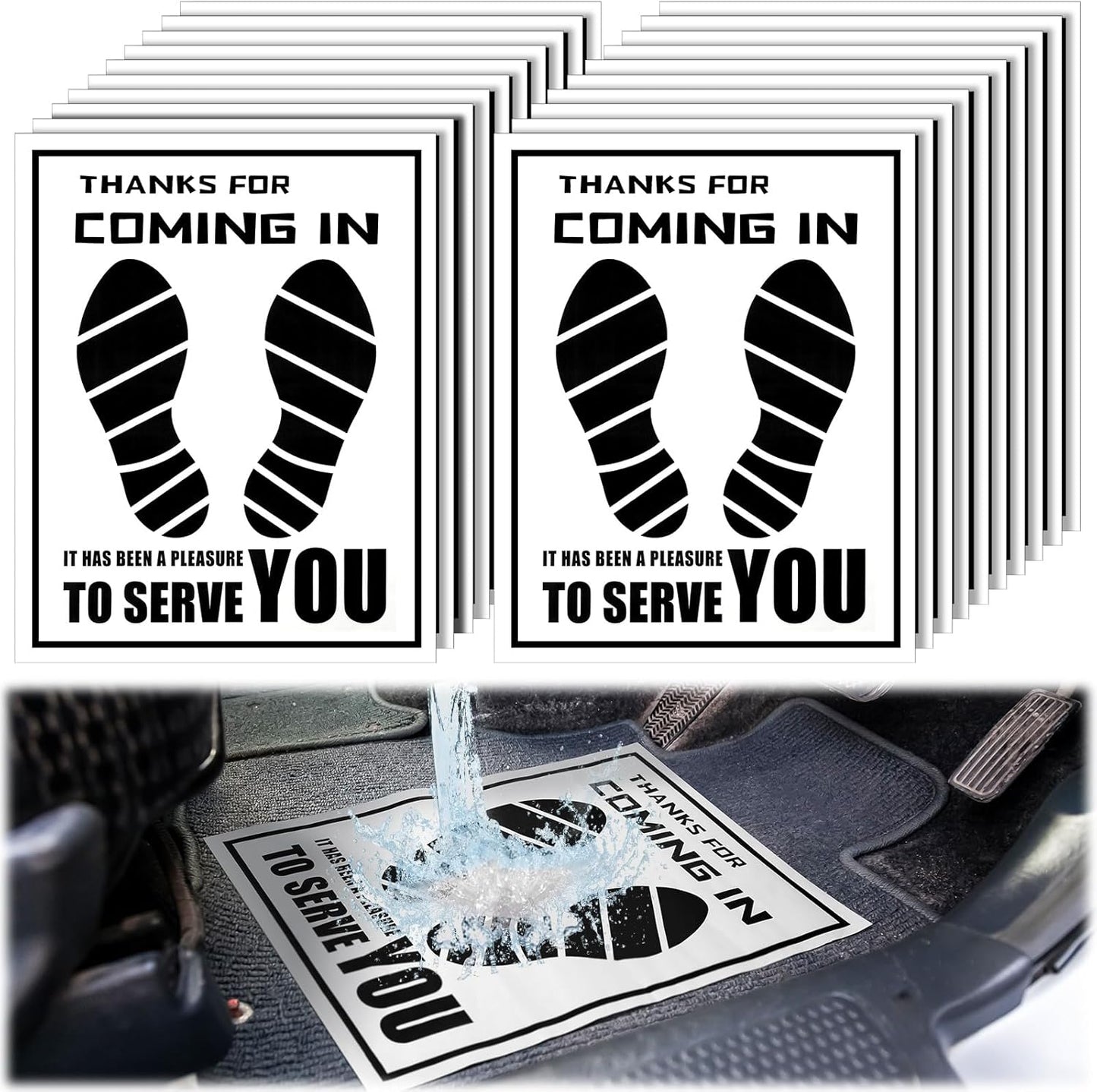Frienda 500 Pcs Waterproof Paper Car Floor Mats for Vehicles