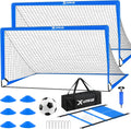 Kids Soccer Goals for Backyard Set of 2, Portable 6x4 ft Goals