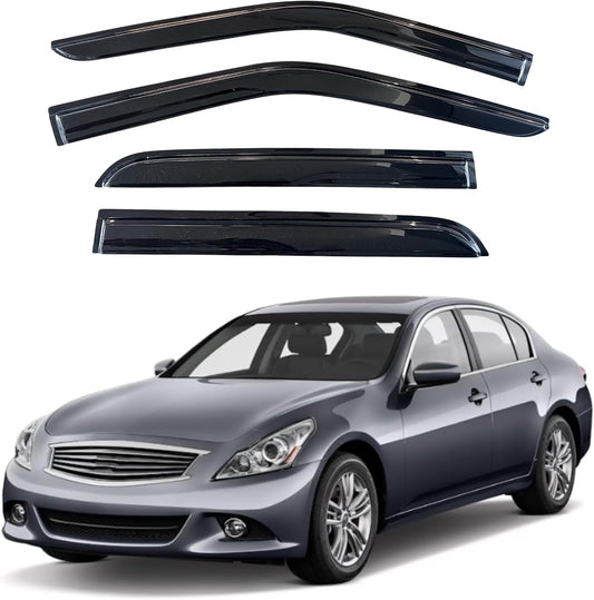 KPY Window Visor Rain Guard for Infiniti G35 G37 G25 Q40 2007-2015