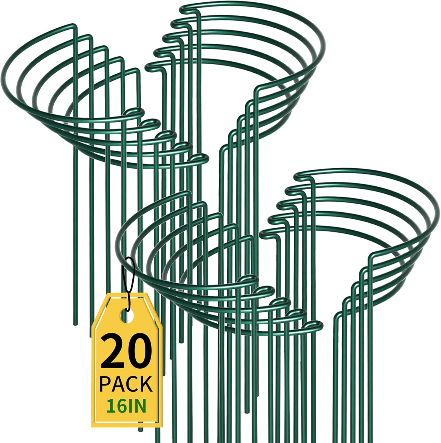 20 Pack Garden Plant Support Stakes for Peonies and Tomatoes