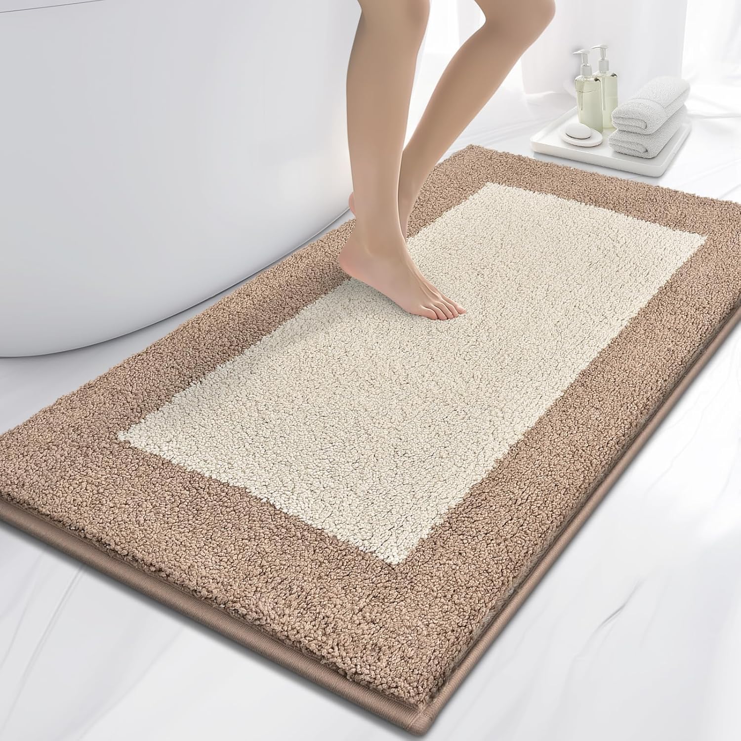 Non-Slip Extra Soft Absorbent Bath Rugs for Bathroom Floors