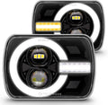 5x7 7x6 H6054 Black LED Headlights for Jeep Wrangler YJ & Cherokee XJ