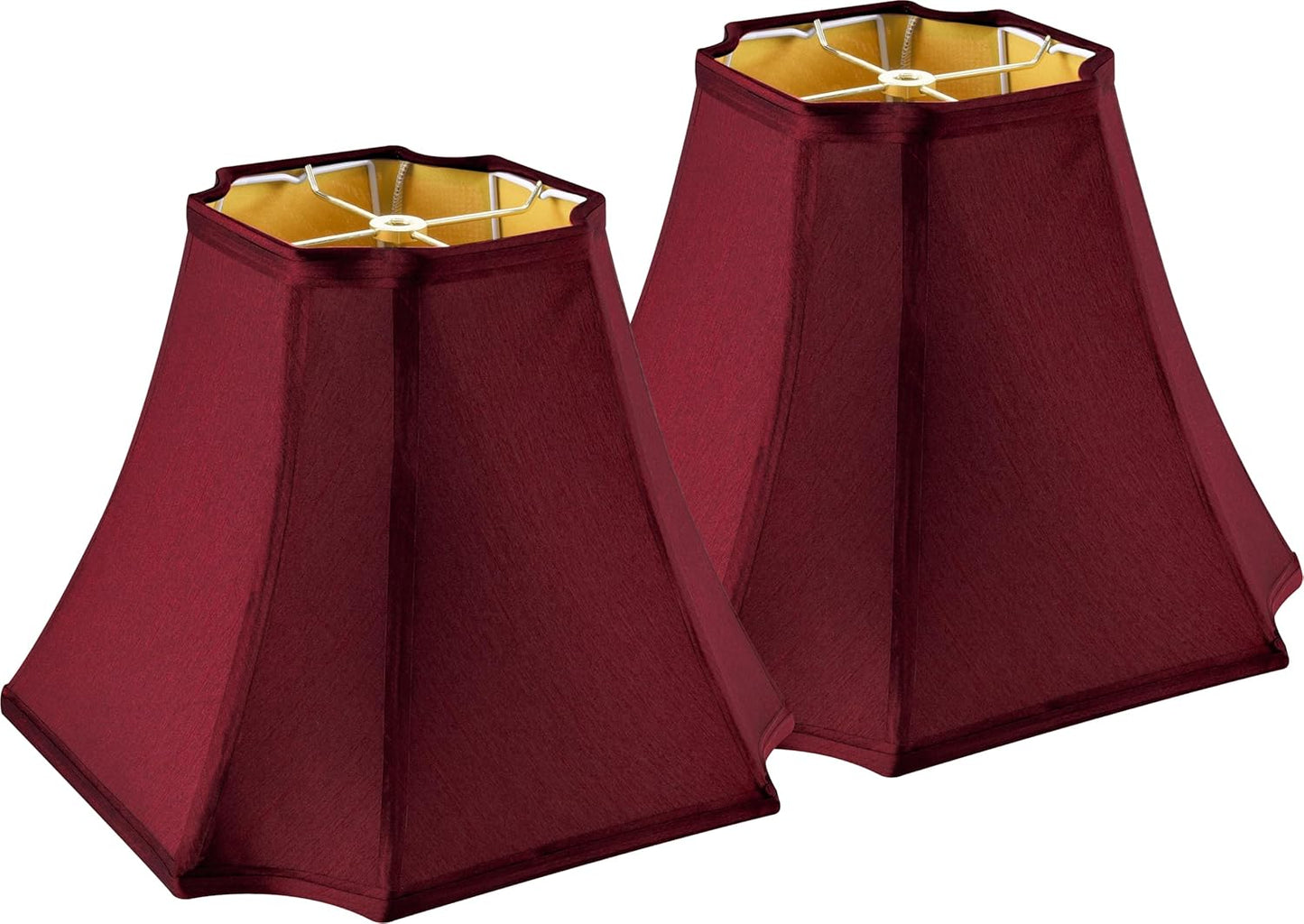 Burgundy Square Cut Corner Lamp Shades for Floor and Table Lamps