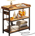 IRONCK Console Table Sofa Table with Power Outlet - Narrow Rustic 32in