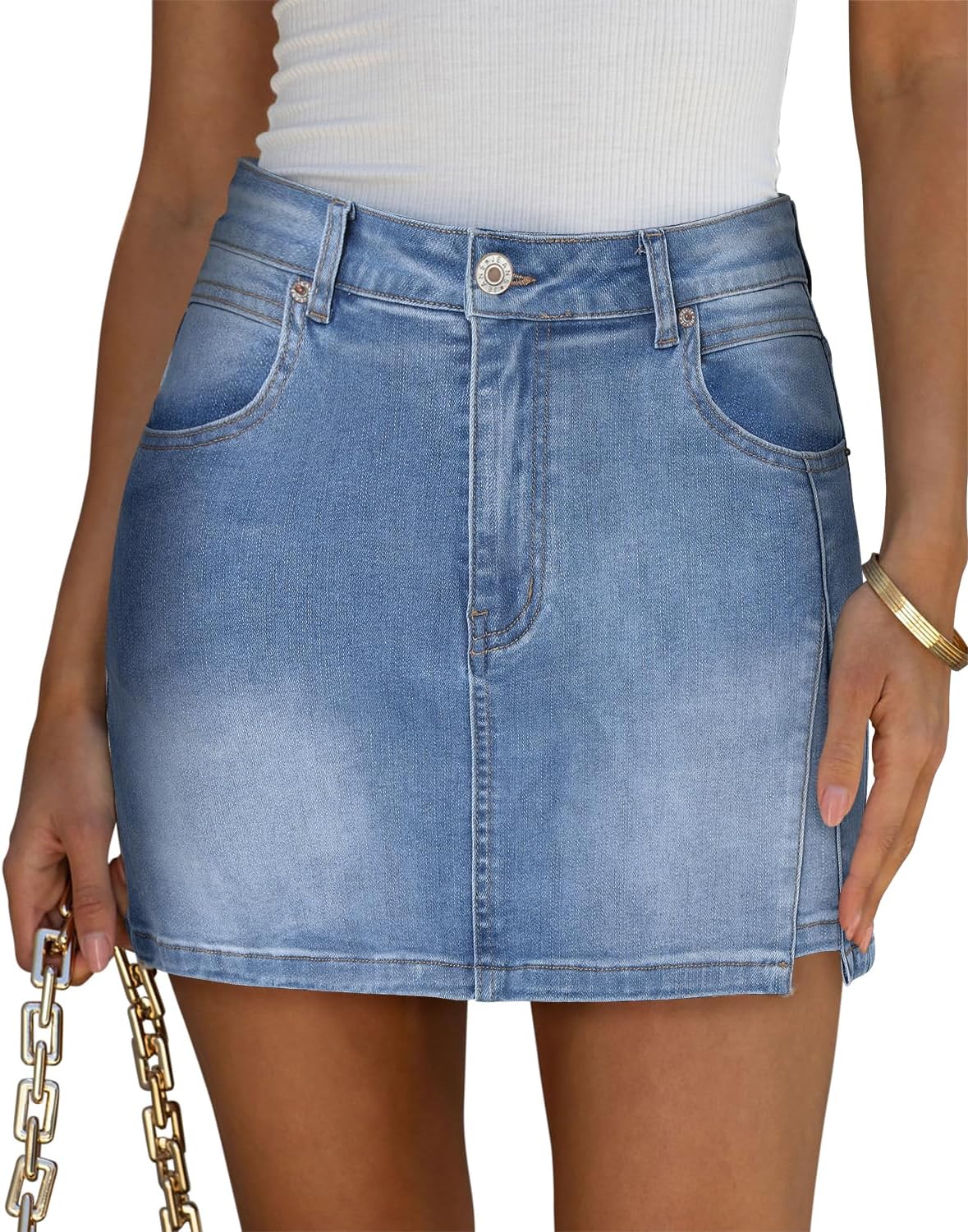 Angerella Skorts Skirts for Women: Stylish Denim Mini Skirt
