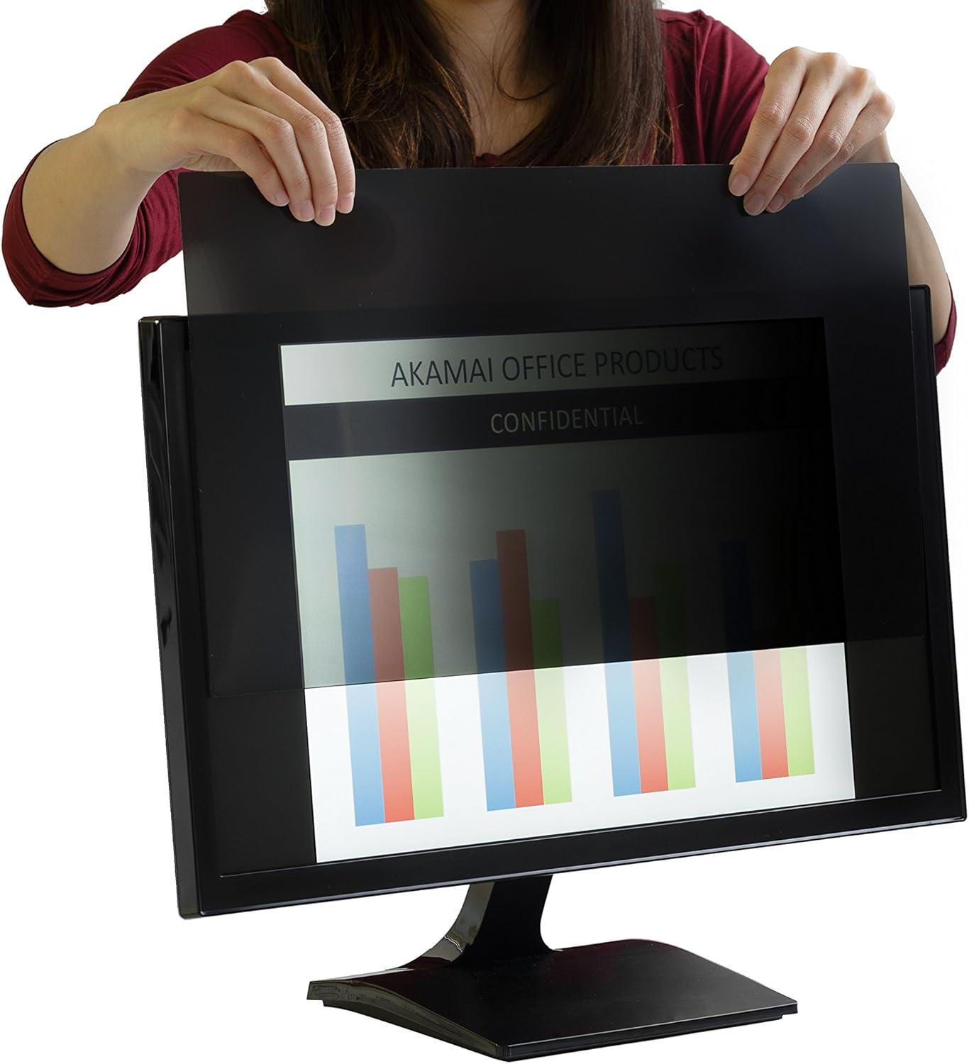 23.6 inch Computer Privacy Screen - Black Security Shield