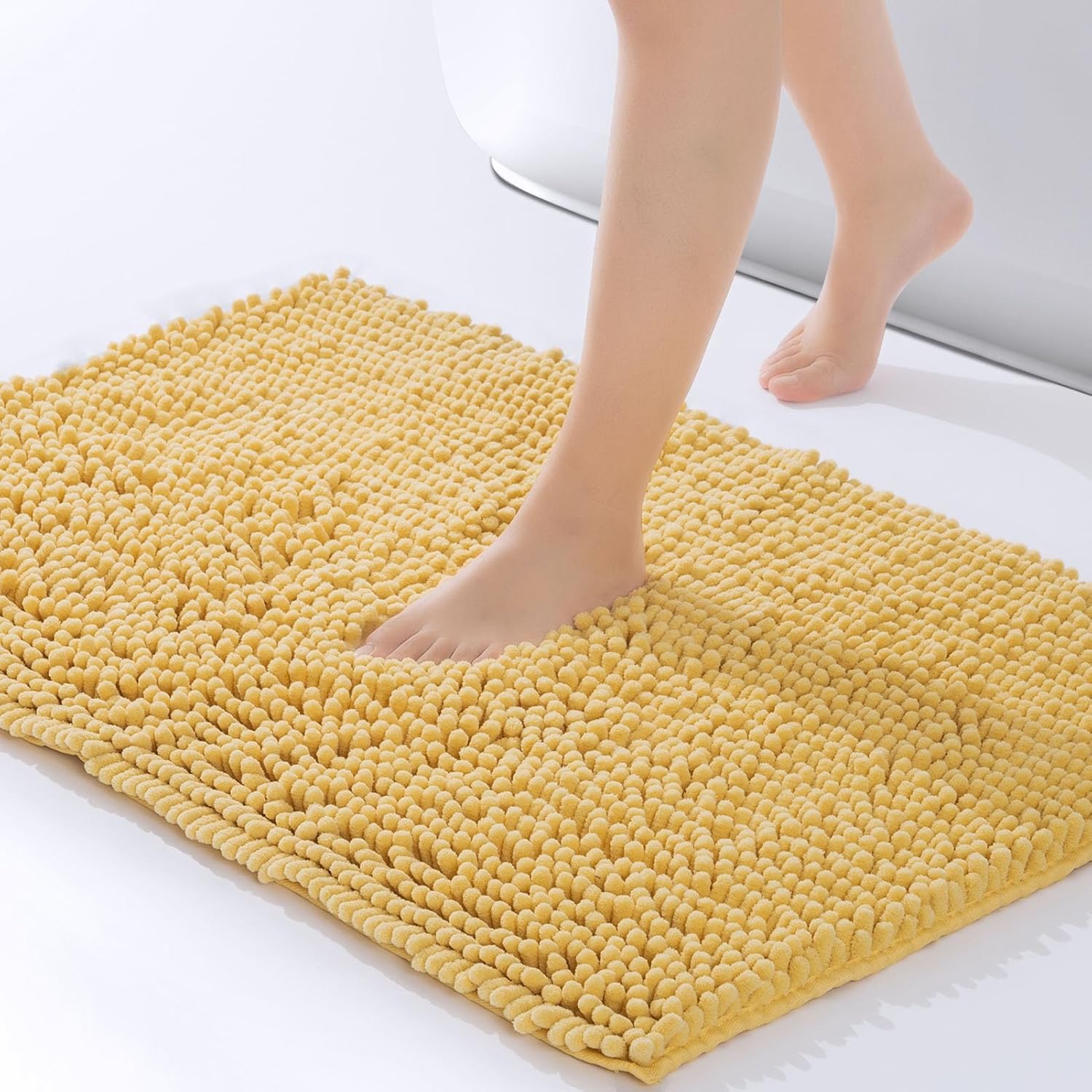 FRESHMINT Large Chenille Bathroom Rugs Mat for Soft Comfort
