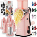 Rotary Cheese Grater 5 Blade Cheese Shredder - Fast Hand Crank