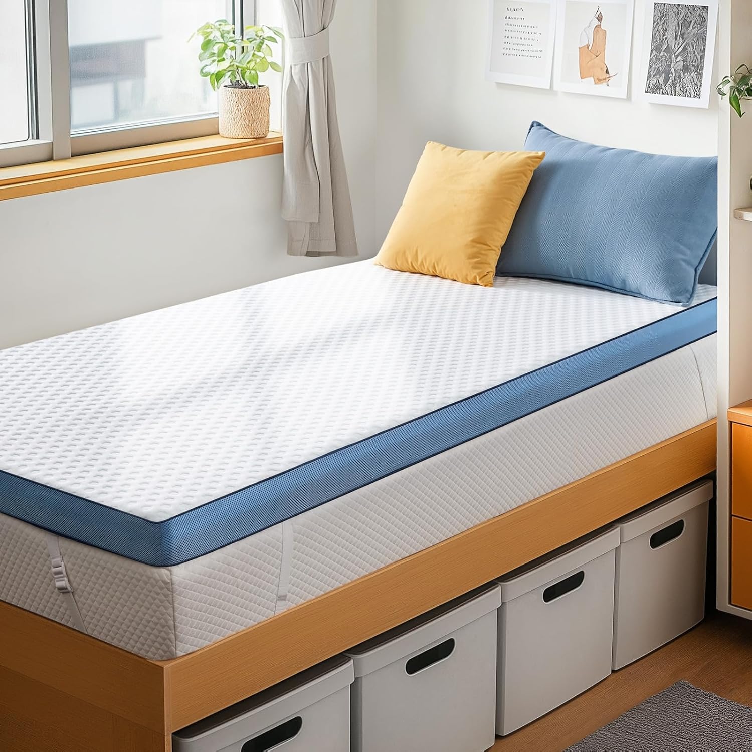 PERLECARE 3 Inch Firm Mattress Topper for Twin XL Comfort