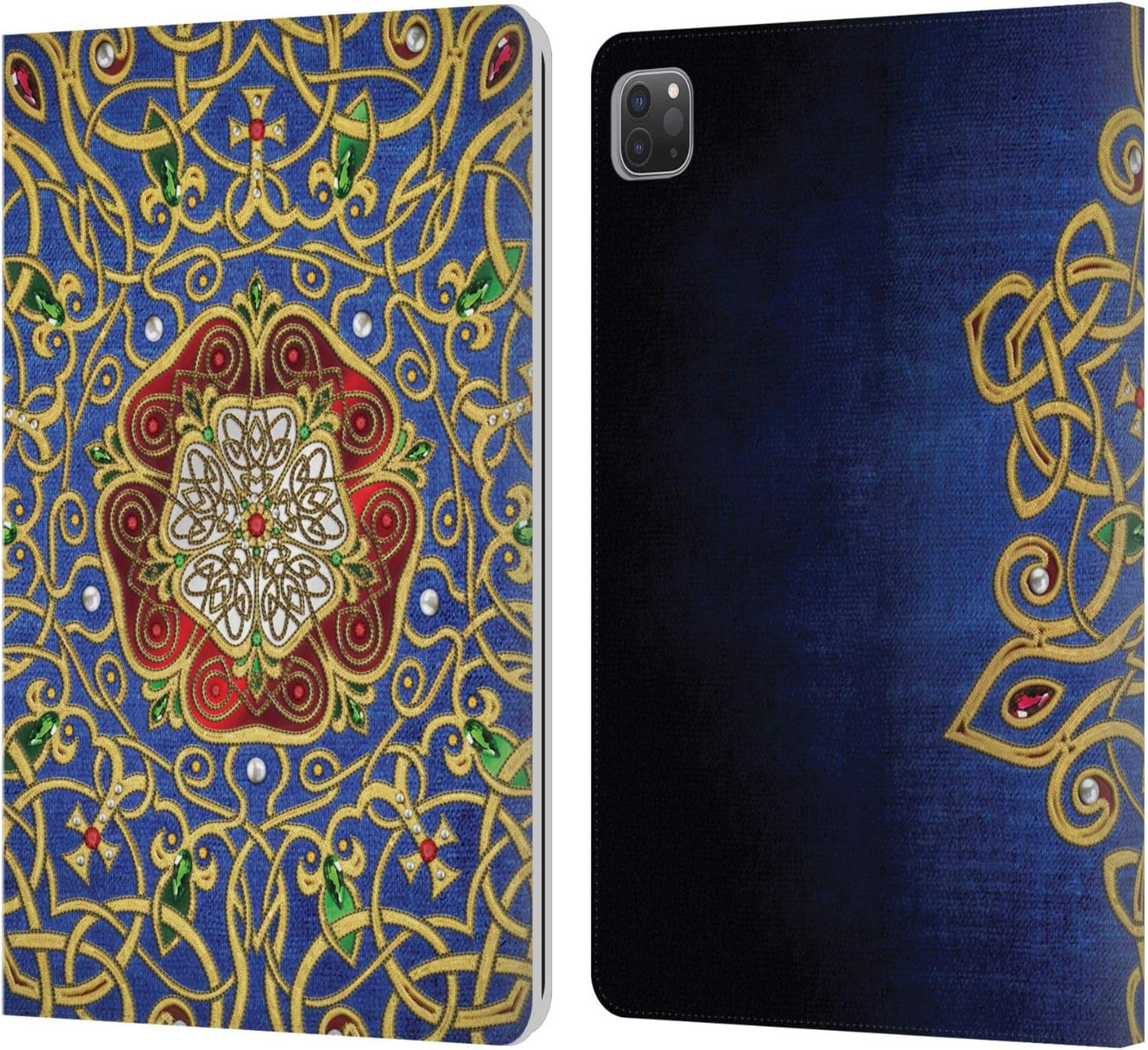Brigid Ashwood Rose Celtic Wisdom Leather Wallet Case for iPad Pro